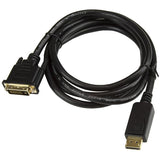 1.8m DisplayPort to DVI Cable (6 ft) - Male to Male, 1080p HD Resolution, Passive Adapter