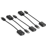 5 Pack DisplayPort to VGA Adapter - 1920x1200 Resolution - Plug and Play for Monitors & Projectors