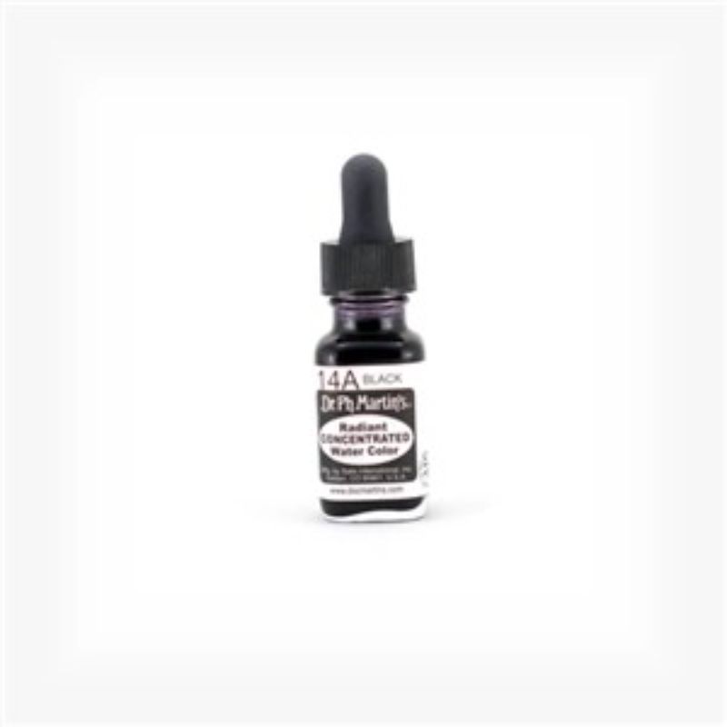 Dr. Ph. Martin's Radiant Concentrated Water Colour -  0.5oz BLACK