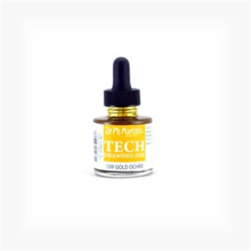 Dr. Ph. Martin's TECH Drawing Ink -1oz GOLD OCHRE