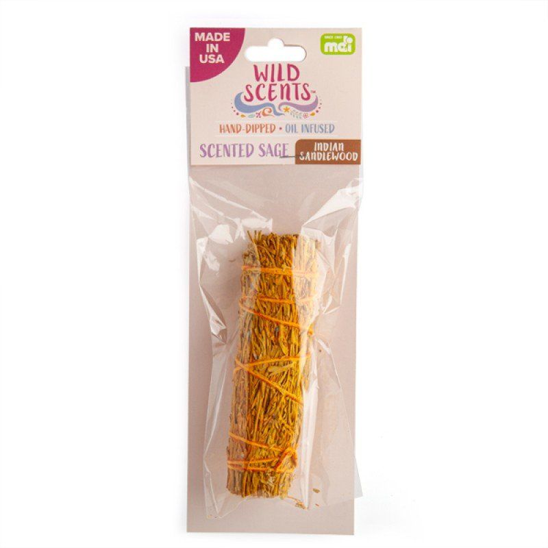 Sage Smudge Stick - Wild Scents Indian Sandalwood (110mm)