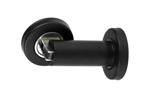 Wall/Floor Mounted Door Stop  - Black Powder Coated