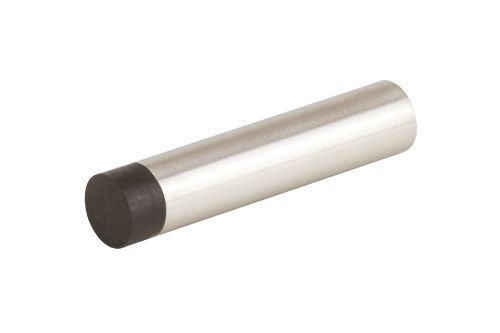 Wall Mounted Cylindrical Door Stop - Brushed Stainless Steel