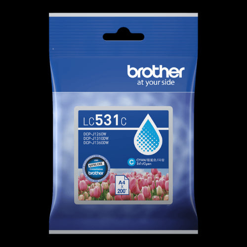 Brother LC531C Genuine Cyan Ink