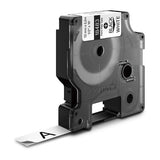 Dymo Rhino 12mm x 5.5mt Permanent Polyester Black on White Label Tape (18483)