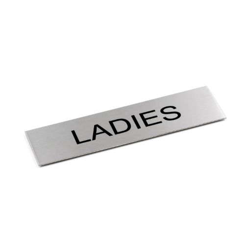 Adhesive "Ladies" Black 170 x 50 - Brushed Stainless Steel
