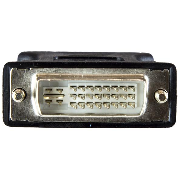 DVI to VGA adapter converting DVI-I Male to VGA Female, ideal for connecting digital devices to VGA displays.