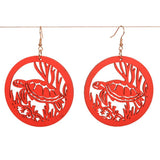 Red Turtle Earrings