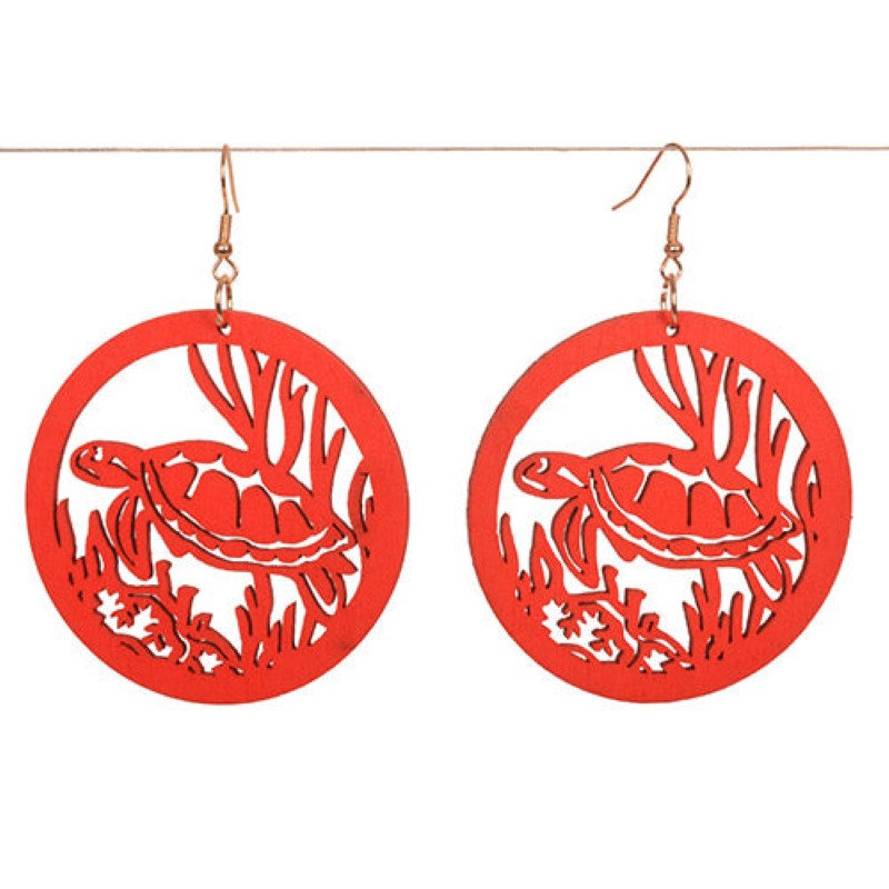 Red Turtle Earrings - Smartfox