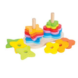 Hape - Double Rainbow Stacker Tower