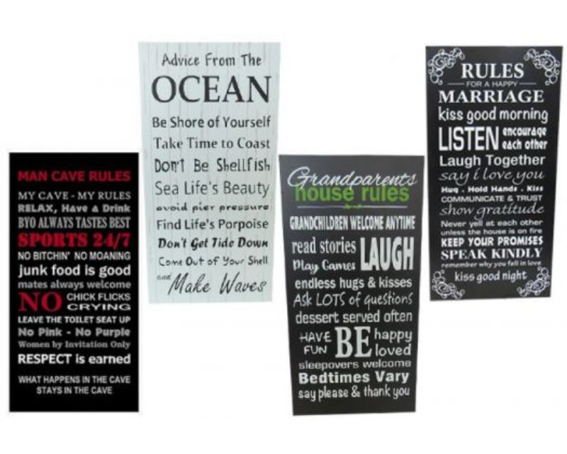 Stunning set of 4 wall art pieces on rustic wood, perfect for creating a gallery wall with vibrant designs.
