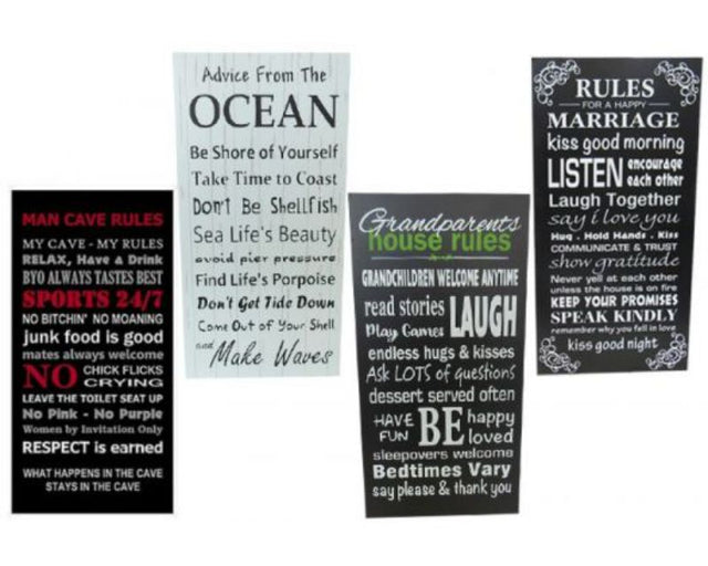 Stunning set of 4 wall art pieces on rustic wood, perfect for creating a gallery wall with vibrant designs.
