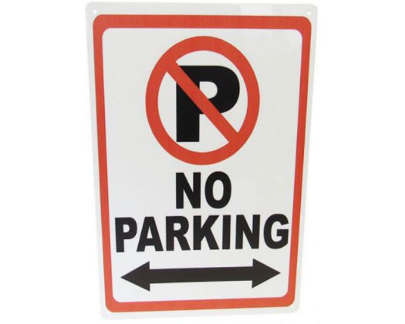 Vintage-inspired Art Tin No Parking sign, 30cm x 20cm, adds quirky charm to any space with retro flair.