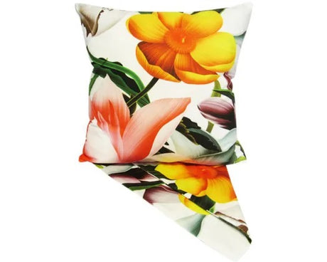 Velvet Lily cushion cover in rich fabric, 44cm x 44cm, features an easy zip for washing, perfect for stylish home decor.