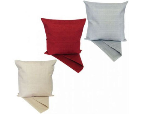 Set of 3 textured square cushion covers, measuring 44 x 44 cm, perfect for enhancing home decor.
