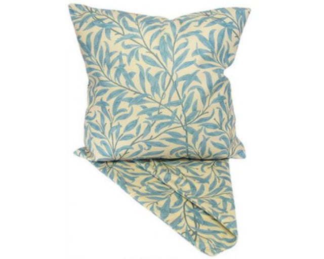Blue garden vines cushion cover, 44x44cm, made of durable polyester, perfect for stylish indoor and outdoor decor.