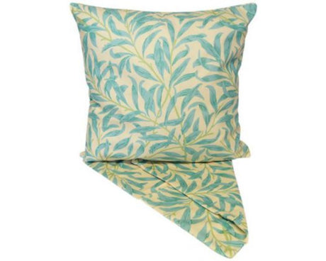 Cushion cover in seagreen with garden vine design, perfect for adding nature-inspired decor to any living space.