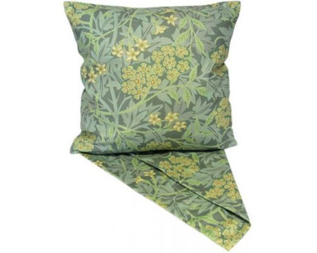 Elegant silver cushion cover featuring intricate garden vine pattern, perfect for home decor and comfort.