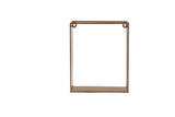 Shadow Box with Glass -Soft Gold Metal Geometric - L