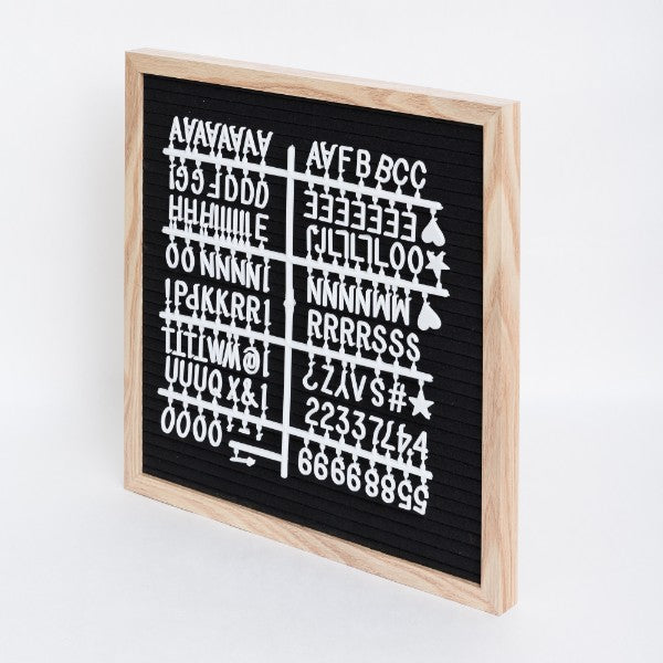 Letter Board Black with Natural Frame - 35cm
