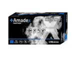 AMADEX NITRILE DISPOSABLE GLOVES BLACK SIZE MEDIUM 100PCS POWDER FREE PANTHER 10