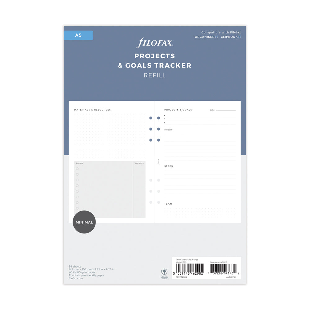 Filofax Organiser Refill A5 Project Management