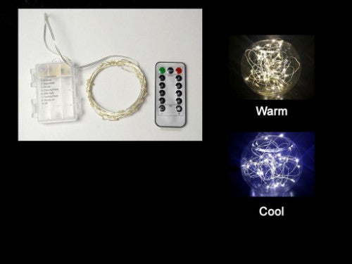 Silver String Light - Remote Controlled - 5m (Cool)