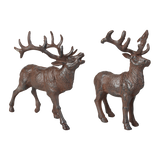 Ornaments - Cast Iron Deer 23 x 14 x 22cm (Set of 2 Assorted)