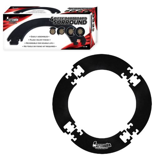 Four-Piece Dartboard Surround Black - Formula Sports