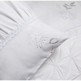 European Pillowcase - Felicity White by Logan & Mason  - CLEARANCE