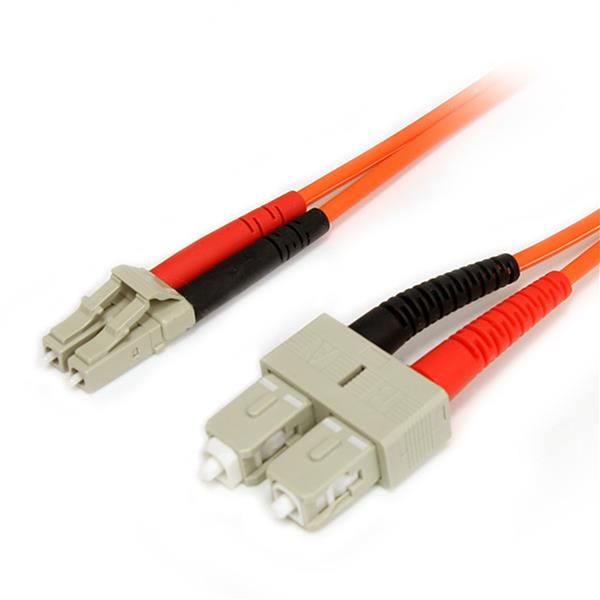 High-Speed 2m Multimode Fiber Optic Cable - LSZH, LC/SC Connectors - Duplex 62.5/125