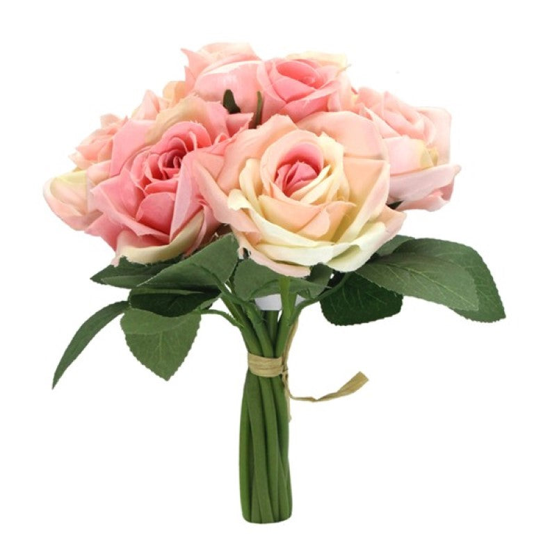 Artificial Flowers - Pink Rose Bouquet