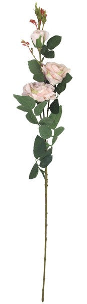 Elegant 3 Head Pink Rose Branch, 92cm tall, perfect for home decor and events, offering lasting beauty without maintenance.