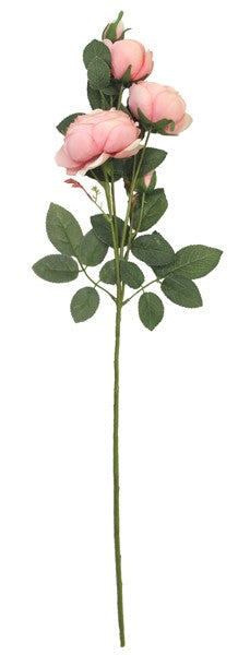 Stunning 74cm pink artificial rose branch, perfect for elegant home decor and hassle-free floral arrangements.