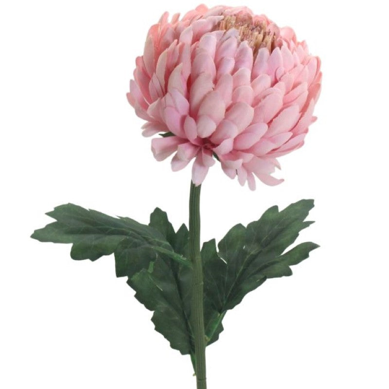 Artificial Flowers - Single Stem Chrysanthemum in Pink 57cmH