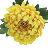 Vibrant yellow artificial chrysanthemum stem, 57cmH, perfect for lifting decor in homes, offices, or events.