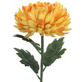 Artificial Flowers - Single Stem Chrysanthemum in Orange 56cmH