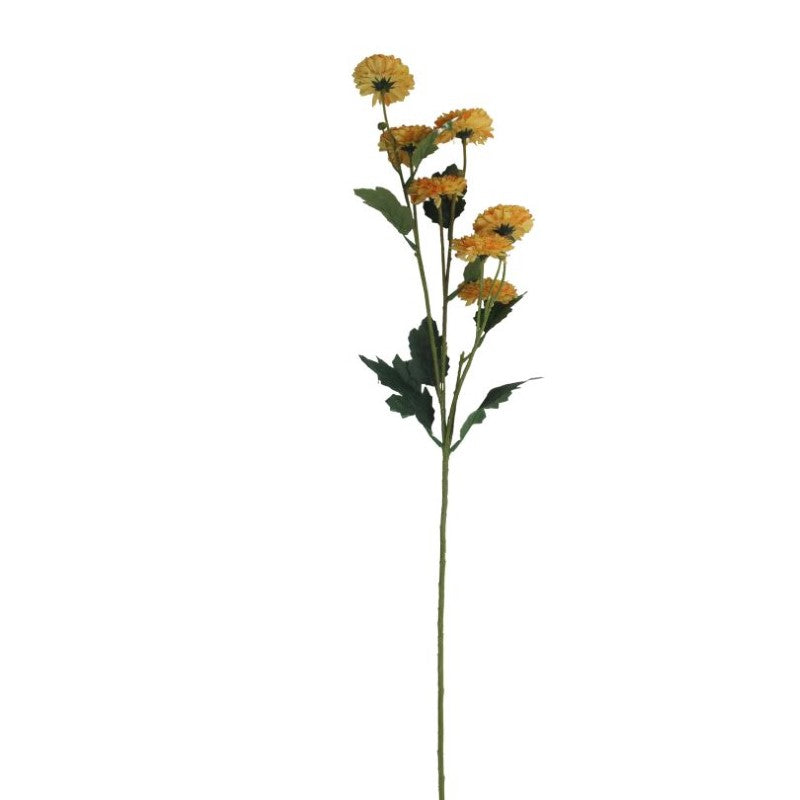 Artificial Flowers - Chrysanthemum Branch in Orange