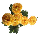 Artificial Flowers - Chrysanthemum Branch in Orange