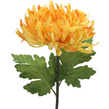 Artificial Flowers - Single Stem Chrysanthemum in Orange 73cmH