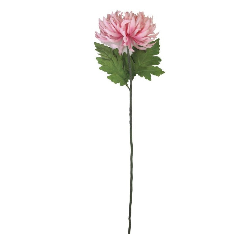 Artificial Flowers - Single Stem Chrysanthemum in Pink 73cmH