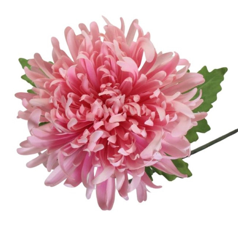 Artificial Flowers - Single Stem Chrysanthemum in Pink 73cmH