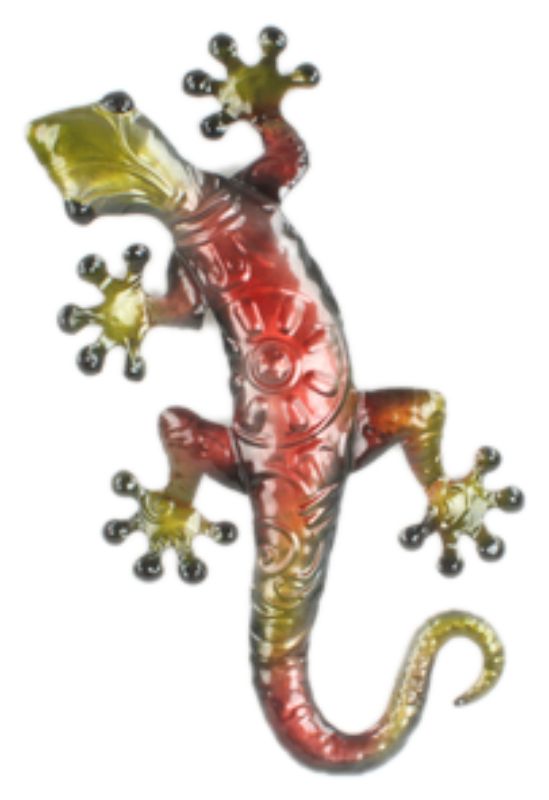 Metal Wall Art - Gecko Multi (44cm)