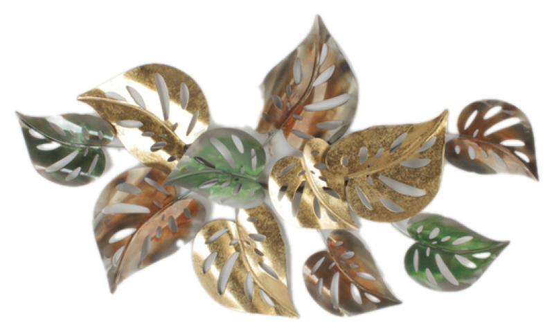 Metal Wall Art - Coloured Leaves