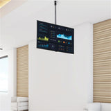 Adjustable Full Motion Ceiling TV Mount for 32-75 Inch Displays - 3.5' to 5' Telescopic Pole