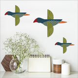 Wall Art - Printed ACM Birds Set Folk Pukeko (Set of 3)- Kiwiana