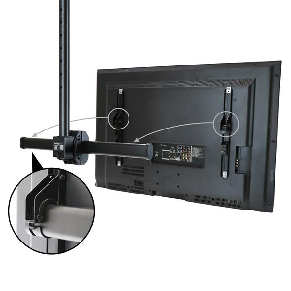 Flat-Screen TV Ceiling Mount with Short Pole - Full Motion VESA-Compatible for 32-75 Inch TVs