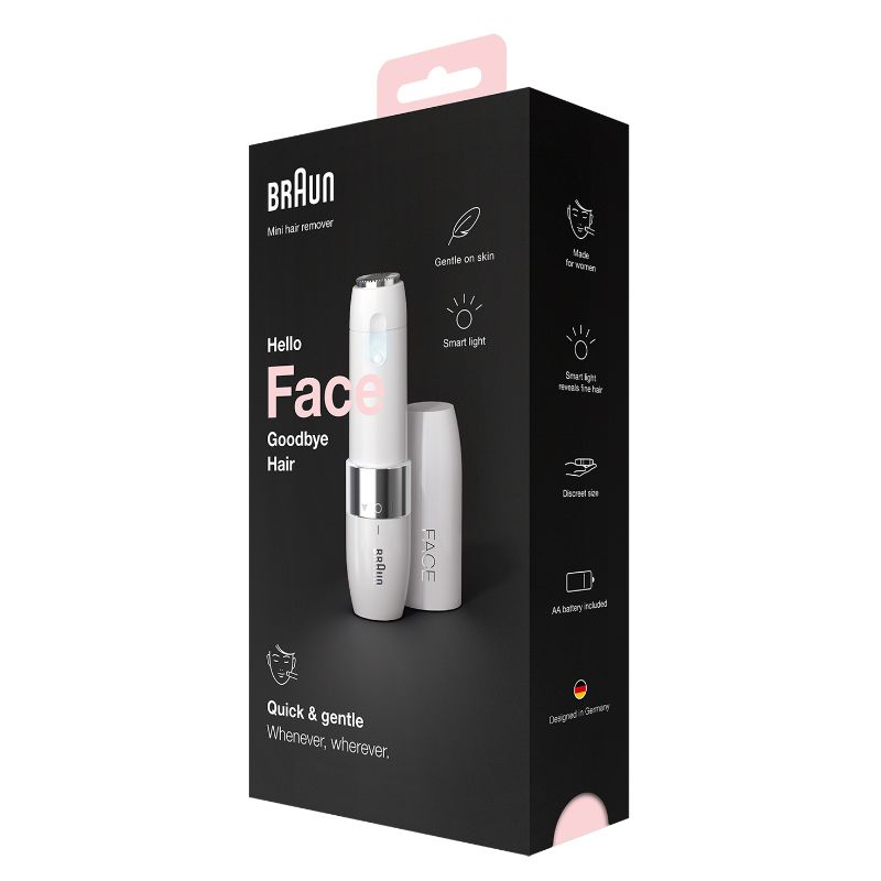 Face Mini Hair Remover - Braun FS1000 with Smartlight (White)