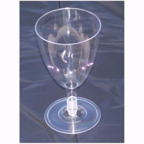 Wine Glasses (200ml) Clear Plastic - Pack of 8