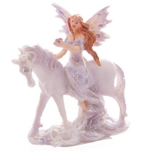 Figures - Lilac Glitter Flower Fairy & Unicorn World (Set of 12 Assorted)